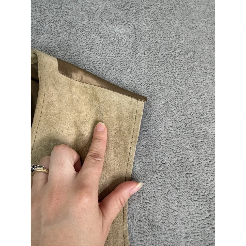 Vintage Brooks Brothers Suede Leather Vest Men's Size Medium Beige